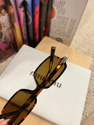 Miu Miu Regard Sunglassess Brown Acetate