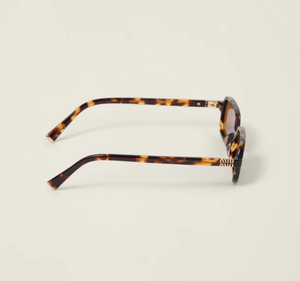 Miu Miu Regard Sunglassess Brown Acetate