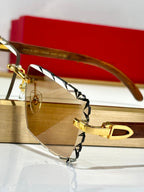 C DE PHOTOCHROMIC LENSES RECTANGULAR FRAME SUNGLASSES 556093 IN METAL