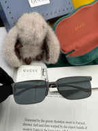 RECTANGULAR FRAME SUNGLASSES G01810 IN METAL