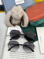 OVERSIZED ROUND FRAME SUNGLASSES G4639 IN METAL