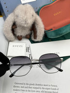 OVERSIZED ROUND FRAME SUNGLASSES G4639 IN METAL