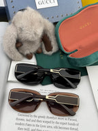 RECTANGULAR FRAME SUNGLASSES G0320 IN ACETATE