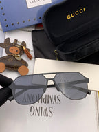 LOW NOSE BRIDGE FIT SUNGLASSES G3807 IN METAL
