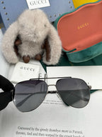 AVIATOR FRAME SUNGLASSES 575760 IN METAL