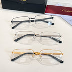 SANTOSSEMI RIMLESS RECTANGULAR FRAME SUNGLASSES CT0554O IN METAL