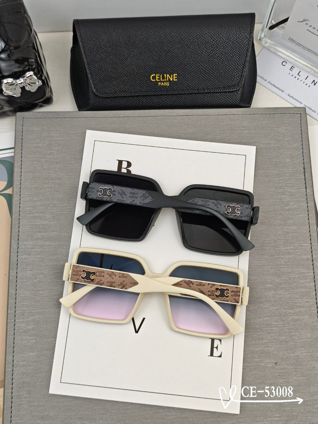 TRIOMPHE SQUARE SUNGLASSES 53008 IN ACETATE