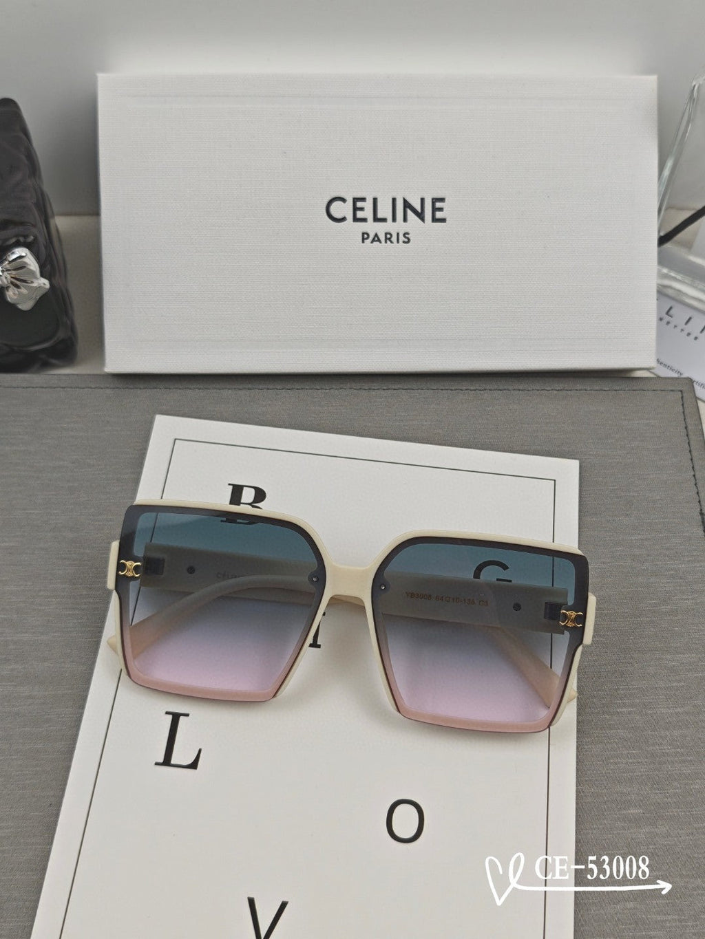 TRIOMPHE SQUARE SUNGLASSES 53008 IN ACETATE