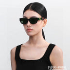 EMBOSSED LOGO OVAL FRAME SUNGLASSES 69100 IN ACETATE