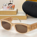 EMBOSSED LOGO ROMA RECTANGULAR FRAME SUNGLASSES FE40108U IN ACETATE