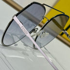 OBLIQUE MASK SKY ROUND FRAME SUNGLASSES FF0329 IN METAL