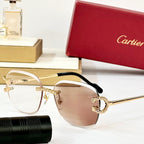 CRYSTAL STUDDED RIMLESS SQUARE FRAME SUNGLASSES CT0603S IN METAL PHOTOCHROMIC LENSES