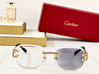 CRYSTAL STUDDED RIMLESS SQUARE FRAME SUNGLASSES CT0603S IN METAL PHOTOCHROMIC LENSES