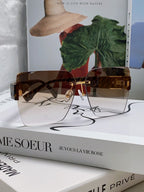FF PATTERN FIRST CRYSTAL SQUARE FRAME SUNGLASSES 562044 IN ACETATE
