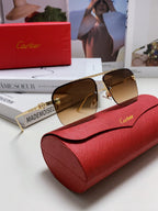 PANTHÈRE SQUARE FRAME SUNGLASSES 543534 IN METAL