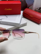 PANTHÈRE RIMLESS RECTANGULAR FRAME SUNGLASSES 543543 IN METAL
