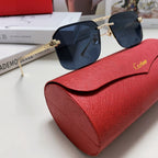 PANTHÈRE RIMLESS RECTANGULAR FRAME SUNGLASSES 543546 IN METAL