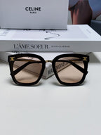 TRIOMPHE SUNGLASSES 548589 IN BLACK ACETATE GRADIENT SMOKE LENSES