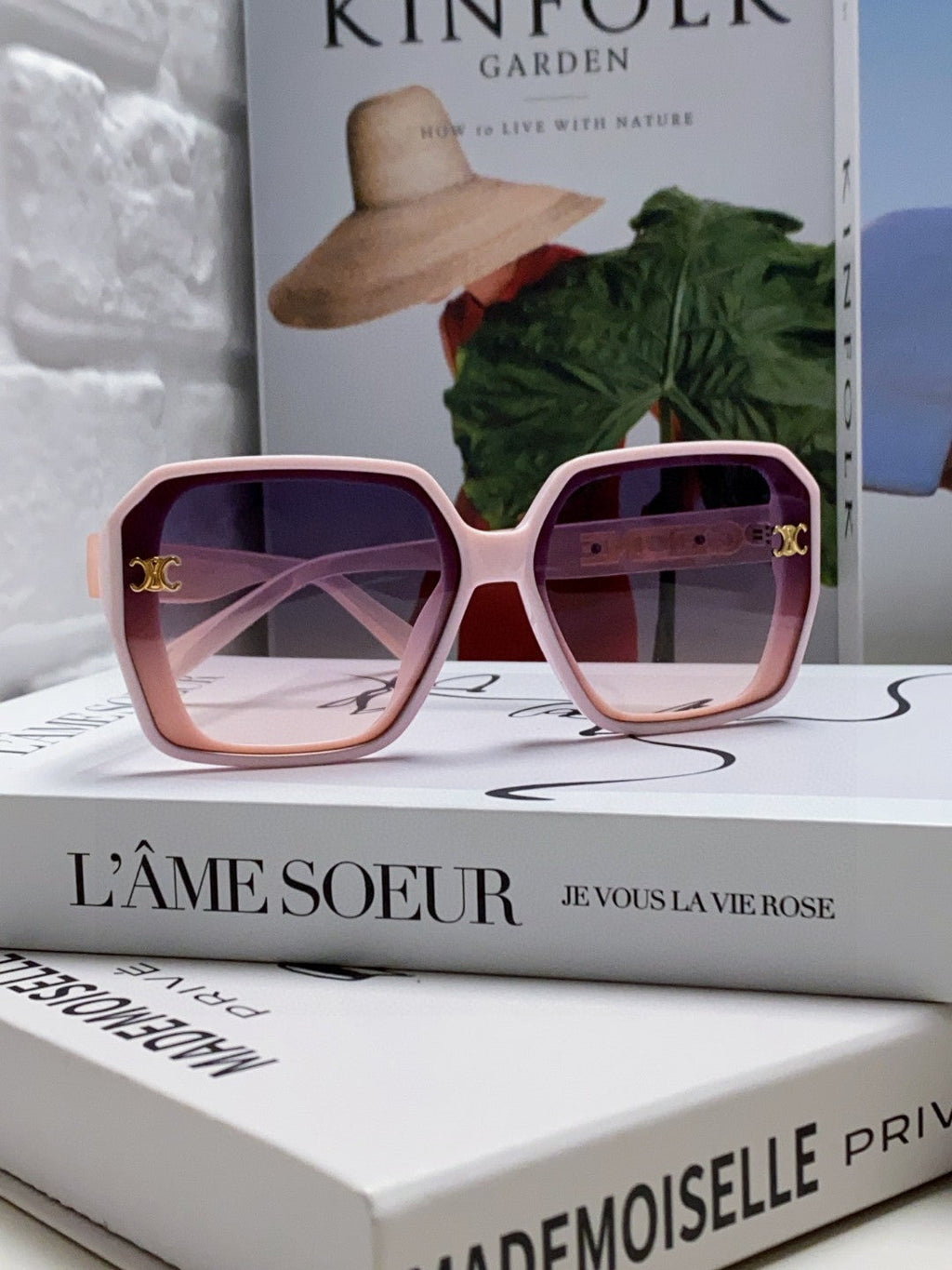 TRIOMPHE SUNGLASSES 548592 IN PINK ACETATE
