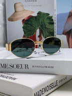 TRIOMPHE SUNGLASSES 548596 IN METAL BLACK LENSES