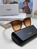 TRIOMPHE SUNGLASSES 552774 IN CARAMEL ACETATE TEXT LOGO