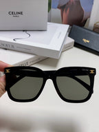 TRIOMPHE SUNGLASSES 552776 IN BLACK ACETATE TEXT LOGO