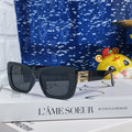 GLIMPSE SUNGLASSES 558348 IN BLACK ACETATE GOLD EMBOSSED LOGO