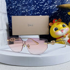 MONTAIGNE SUNGLASS 563191 IN GOLD METAL PINK SMOKE LENSES