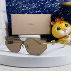MONTAIGNE SUNGLASS 563193 IN GOLD METAL BROWN LENSES