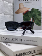 ROMA EMBOSSED RECTANGULAR FRAME SUNGLASSES 527221 IN ACETATE