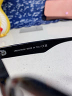 RUNWAY SUNGLASSES 567509 IN BLACK ACETATE BLACK LOGO