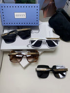 SQUARE FRAME SUNGLASSES 570231 IN ACETATE AND METAL