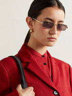PANTHÈRE RECTANGULAR FRAME SUNGLASSES CT0473S IN METAL