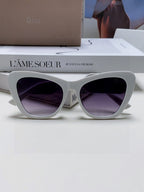 BOBBY B1U SUNGLASS 571589 IN WHITE ACETATE GREY SMOKE LENSES