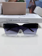 OBLIQUE SUNGLASS 571601 IN BLACK METAL