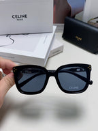 TRIOMPHE SUNGLASSES  573252 IN BLACK ACETATE METAL LOGO