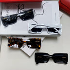 EMBOSSED LOGO RECTANGULAR FRAME SUNGLASSES 575773 IN ACETATE