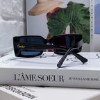 EMBOSSED LOGO RECTANGULAR FRAME SUNGLASSES 575773 IN ACETATE