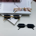 SIGNATURE C DE RECTANGULAR FRAME SUNGLASSES 575776 IN METAL