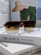 RECTANGULAR FRAME SUNGLASSES 576873 IN METAL