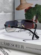 RECTANGULAR FRAME SUNGLASSES 576873 IN METAL