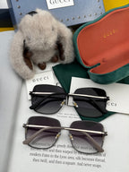 SQUARE FRAME SUNGLASSES G8639 IN METAL