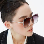 SQUARE FRAME SUNGLASSES G8639 IN METAL