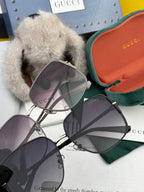 SQUARE FRAME SUNGLASSES G8639 IN METAL