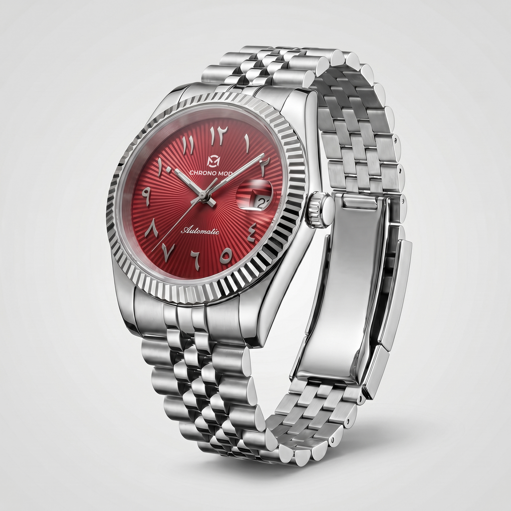 Classic Date – Red Arabic Dial