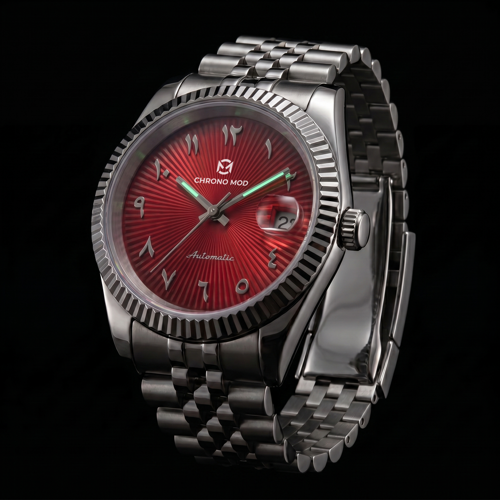 Classic Date – Red Arabic Dial
