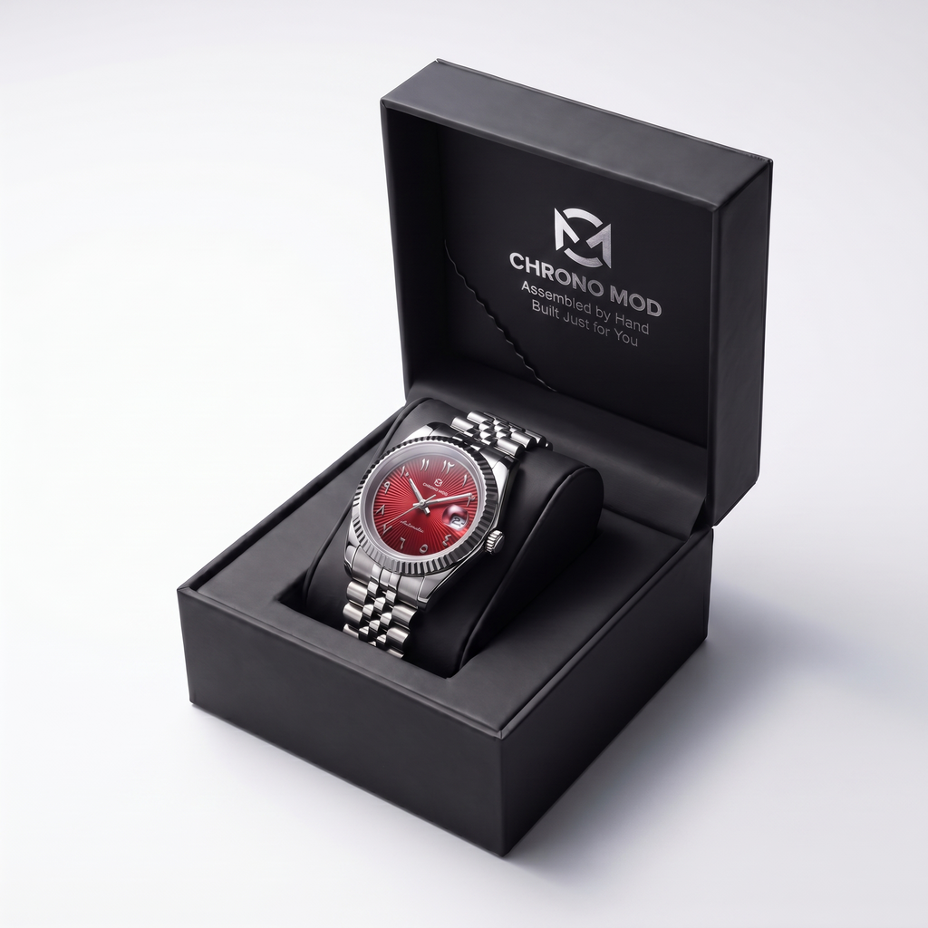Classic Date – Red Arabic Dial