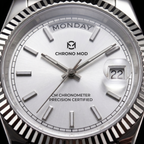 Classic Date – White Day-Date Sunburst