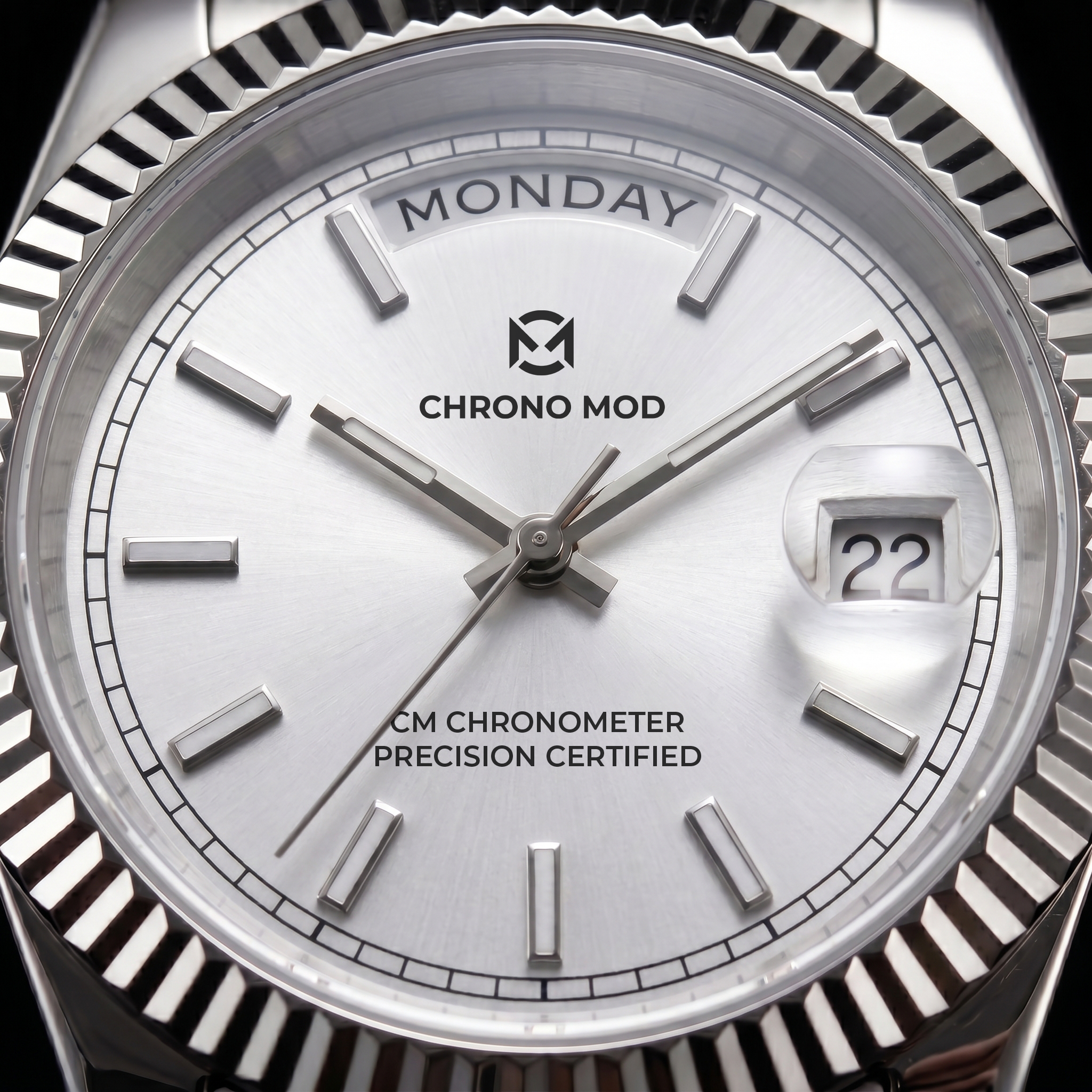Classic Date – White Day-Date Sunburst