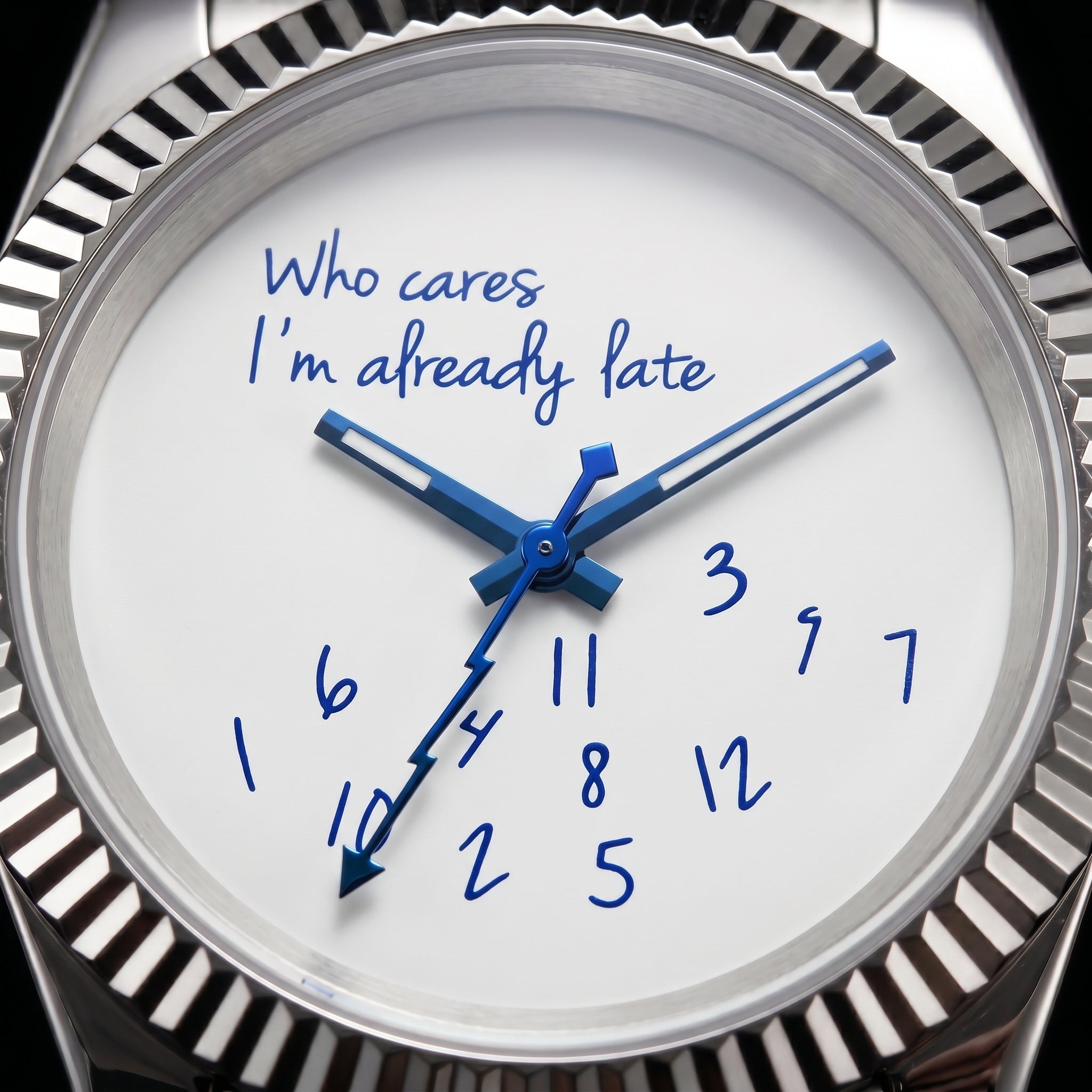 Classic Date – “Who Cares I'm Already Late” Dial